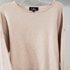 Lulus Nude colored Slouchy Knitted Sweater